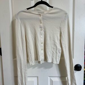 Urban Outfitters Button Down Cream Long Sleeve Shirt